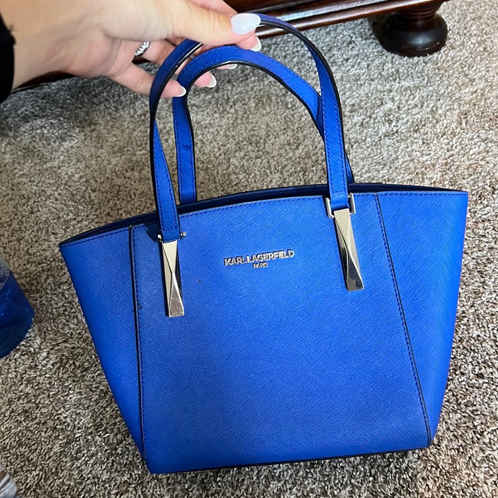 Karl Lagerfeld blue handbag